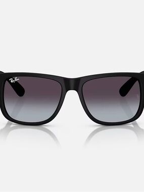 Ray-Ban Black Frame Sunglasses with Dark Gradient Lenses